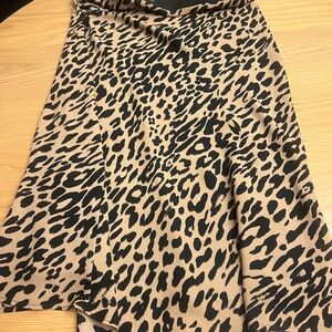 Banana Republic Leopard Print Midi Skirt - M